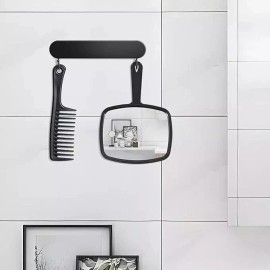 Mirror Hand Held Mirror Extra Large For Barber Lady Makeup Beauty Cosmetic With Handle