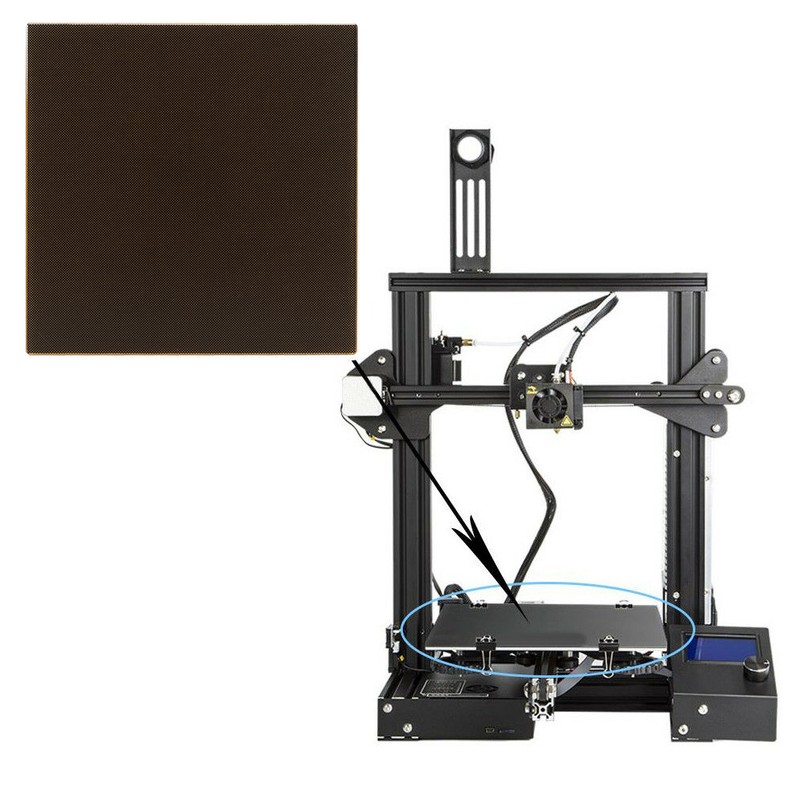 3D Printer Accessories 235*235mm Heating Bed Platform High Temperature Resistant