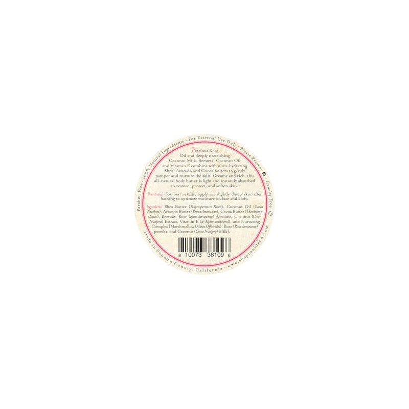 Three Sisters Apothecary 2.5 oz. Body Butters (Rose & Coconut)