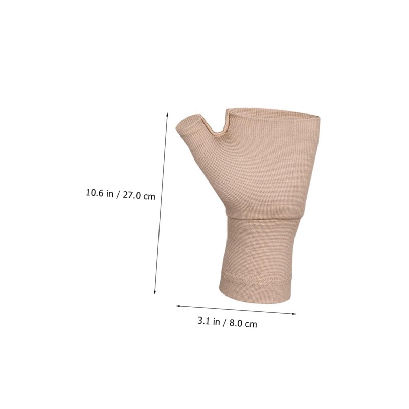 TOVINANNA 1pair Fingerless Compression Gloves Elasticity Pressure Gloves for Enhanced