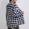 Match Womens Button Down Flannel Plaid Shirts roll up Long