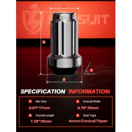 Sposuit M12x1.5 Spline Lug Nuts - Replacement for 2020-2023 Mazda CX-30, 2013-2024 CX-5, 2004-2021 Mazda 3, 2003-2021 Mazda 6 - Closed End Chrome Lug Nut with Socket(20 Pcs)