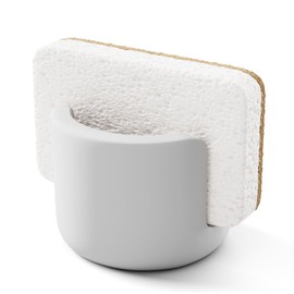 Diatomite Sponge Holder for Kitchen Sink, Quick Dry Diatomaceous Earth Compact Stone Dish Sponge Tray for Countertop