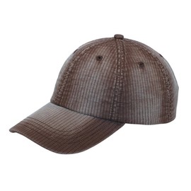 G Men's Low Profile Pinstripe Cotton Washed Adjustable Cap (Brown)
