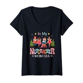 In My Nutcracker Mom Era Christmas Women Mom Xmas Family V-Neck T-Shirt