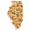 Totally Bamboo Illinois State Shaped Cutting Board and Charcuterie Serving
