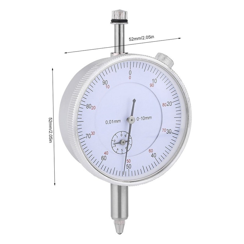 Dial Gauge Gauge High Precision Instrument Tool, Range 0~10mm, Accuracy