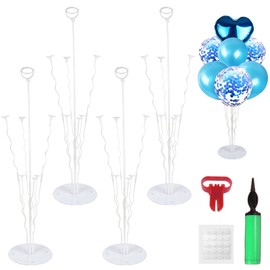 4 Stück Tischballonhalter, Dekoration für Ballons, transparent, für Hochzeiten, Geburtstage, Babypartys, Graduierungen, Weihnachten, Geburtstage
