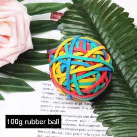 nuoshen Rubber Bands Coloured, Elastic Band Ball Document Organizing for Office and Home