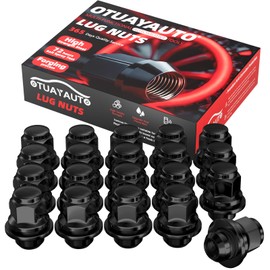 OTUAYAUTO M12x1.5 OEM Lug Nuts - Replacement for 1983-2024 Camry, 2016-2024 C-HR, 2003-2024 Corolla, 2001-2024 Highlander, 1994-2024 RAV4, 1998-2024 Sienna 20PCS Black OEM Factory Style Lug Nut