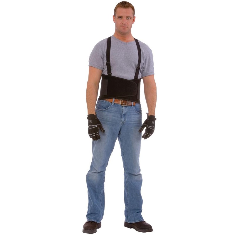Cordova Back Support Belt with Attached Suspenders, Quick Adjust Elastic