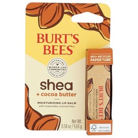 Burts Bees - Bálsamo labial de manteca de cacao y karité, 0.34 onzas