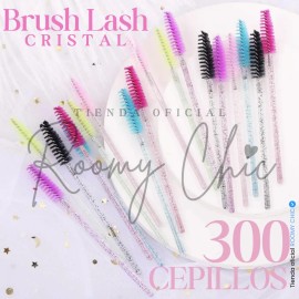 300 Cepillos Glitter Desechable Para Extensión Pestañas Ceja