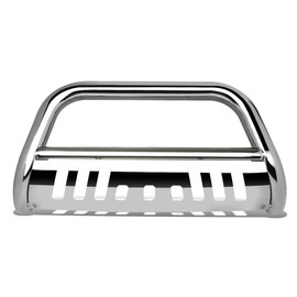 DNA Motoring BURB-033-SS Silver 3" Stainless Steel Front Bumper Push Bull Bar Replacement For 08-13 Highlander