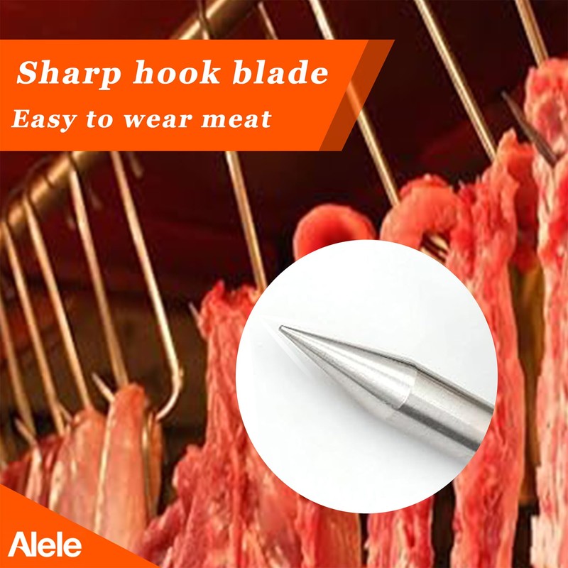 Alele 8 Inch Meat Hook, 10mm Heavy Duty Stainless Steel