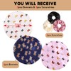 3+3 Large Satin Bonnets with Scrunchies for Women, Wide Band