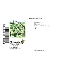 OliveNation Dried Kale Flakes, Chopped Kale Leaves, Superfood, Non-GMO, Gluten Free, Kosher, Vegan - 8 ounces