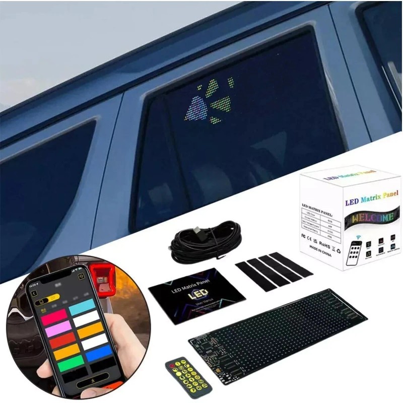 OPRAH 24"Truck Windshield Cars Devil Eyes Light Remote Smart Eye