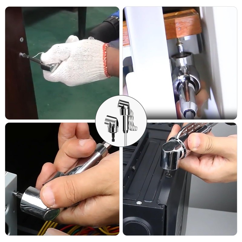 105° Angle Screwdriver Attachment Adapter, Versatile Degree Angle Bit Holder