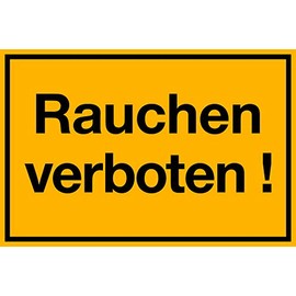 Smoking Prohibited Sign 300 x 200 mm 1.5 mm Thick