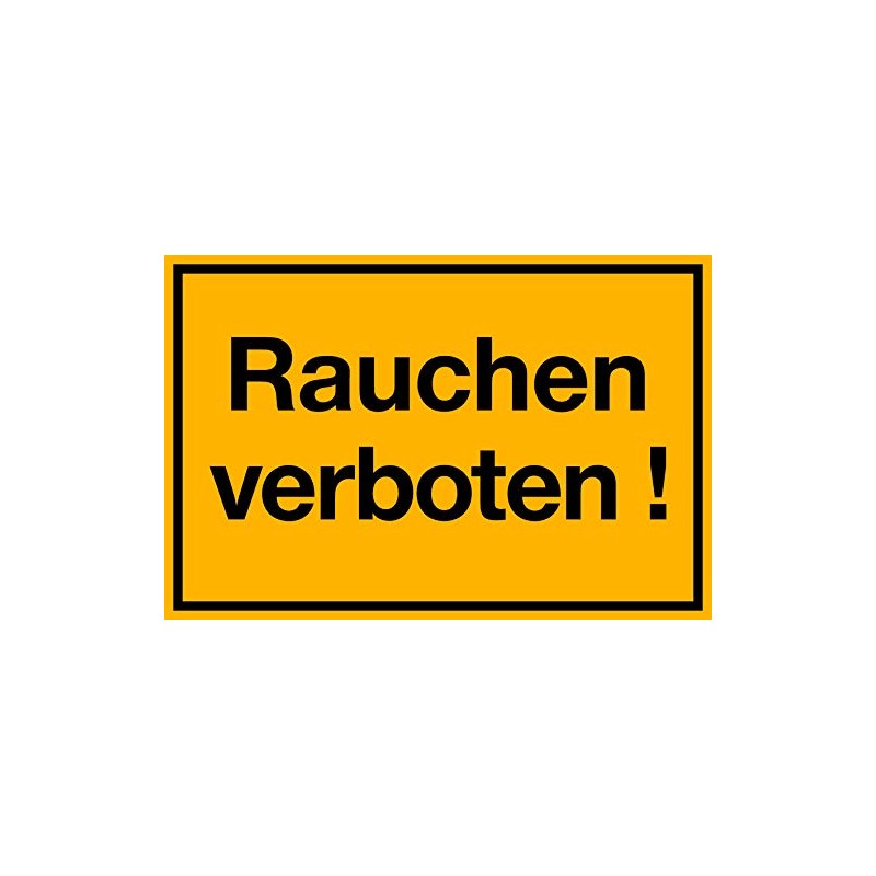 Smoking Prohibited Sign 300 x 200 mm 1.5 mm Thick