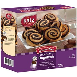 Katz Gluten Free Chocolate Rugelach | Dairy Free, Nut Free, Soy Free, Gluten Free | Kosher (1 Pack of 8 Rugelech, 7 Ounce)