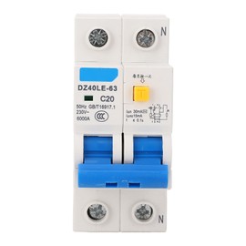 Air Circuit Breaker with Leakage Protector Dual Handle DIN Rail Mounted Disconnect Switch for Home 230V