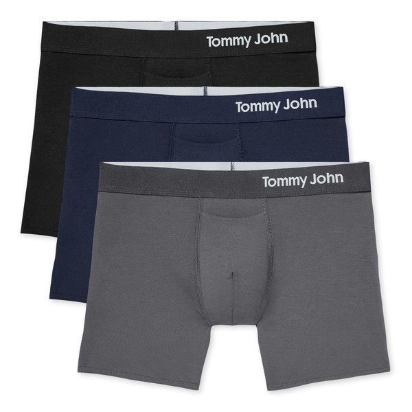 Tommy John Men’s Trunk 4" Underwear, Cool Cotton Boxer Briefs