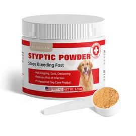 Styptic Powder for Dogs–Quick Stop Bleeding for Dogs Nails, Minor Cuts, Scratches–Blood Stop Powder with Herbal Support,Gentle & Sting-Free–5.3 oz Styptic Powder for Grooming,Vets,Pet First Aid Kits