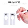 30 Piece White Rectangular Clothing Rack Size Dividers, Rectangular Blank