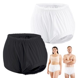 2PCS Carer Adult Diaper Covers for Incontinence Noiseless Reusable Waterproof Underwear Designed to Go On Top of/Together with Diapers & Briefs as Added Leak Resistance Pull-On-Cover Pant
