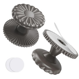 SecureLatch Self Adhesive Drawer Knobs, 2 Pack Self Stick Door Pull Handles, Zinc Alloy No Drilling Cabinet Knobs for Drawer, Closet, Window, Dresser, Sliding Barn/Glass Shower/Balcony Door (2, Grey)