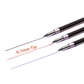 0.7mm Medium Tip 24 Pack Metal Ballpoint Pen Refills Oil Based Replacement Ink Comfortable Smooth Writing