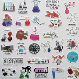 School Chemistry Stickers Chemical Science Learning Chemistry Decals Funny Chemistry Reaction Stickers Set of 50