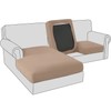 BXFUL Sofa Seat Covers Stretch Velvet Sofa Seat Cushion Covers