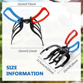Seenelling 4 Pack 3 Claw Metal Fish Pliers Gripper Non-Slip Control Clamp Control Forceps Lightweight Fishing Accessories