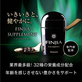Finjia Supplement, Scalp, Hair Care, Hair, Saw Palm, Zinc, 32 Ingredients, 60 Tablets