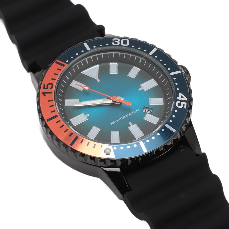 Rotating Bezel Watch Luminescent Automatic Date Analog Display Calendar Waterproof
