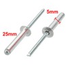 sourcing map Aluminum/Steel Open End Blind Rivets 5 mm x