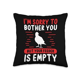 Bird Watching Your Feeder is empty Ornithologist Bird Lover Throw Pillow