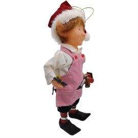 OnHoliday Santa's Workshop Elf Ornament Making Toys Hanging or Standing Figure Christmas Tree Ornament