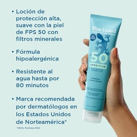 Blue Lizard Protector Solar Mineral Para Piel Sensible - SPF 50-148 ml