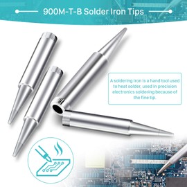 10 PCS Soldering Iron Tips, 900M-T-B Replacement Tips, Solder Tips for 936, 937, 938, 969, 8586, 852D Soldering Station