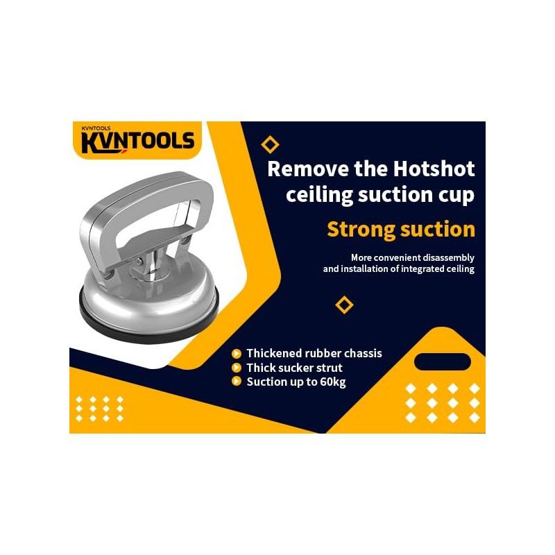 KVNTOOLS 260 lbs Dent Puller Suction Cup,Aluminum Dent Puller/Tile Suction