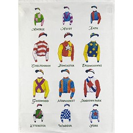 Half a Donkey Collection of Horse Riding Silks Large Cotton Tea Towel