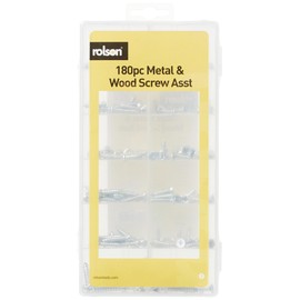 Rolson 61294 180 pc Metal & Wood Screw Assortment