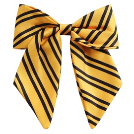 Big Stripe Hair Bow 6 Inch Women French Barrette Clips Wizard Dress Up Hair Accessories Yellow