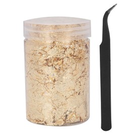 Hoja de oro de 10g, hojuelas de hoja de oro, hojuelas de decoración de uñas, hoja de oro para decoración, manualidades de hoja de oro, hojuelas de oro, hoja de oro brillante, decoración con purpurina,