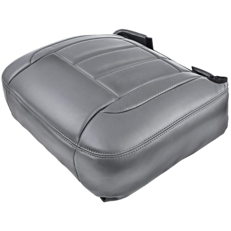 A-Premium Medium Slate Gray Leather Car Seat Cover Protector for
