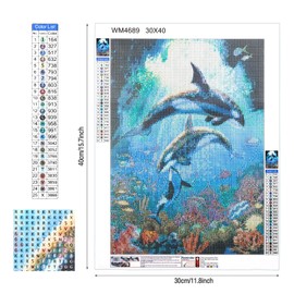 DONQL Diamond Painting Giraffe, 5D Diamond Painting Pictures, DIY Rhinestone Embroidery Cross Stitch Painting Kits, Living Room, Bedroom, Office, Wall and Entrance Decoration, Gift, 30 x 40 cm